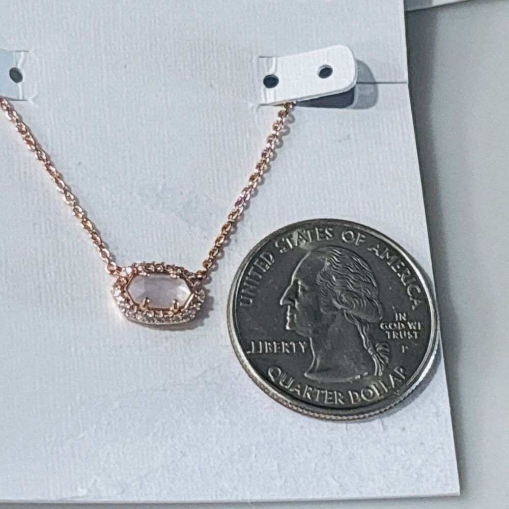 Kendra Scott Chelsea Necklace Mother of Pearl Pendant Rose Gold Tone NEW - Picture 10 of 10
